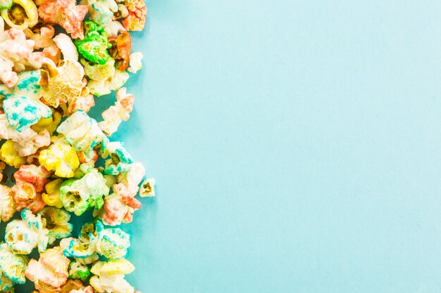 Pile of colorful popcorn