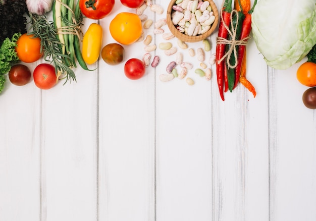 Pile of fresh vegetables