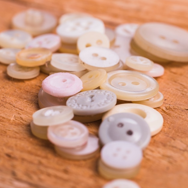 Pile of little white buttons