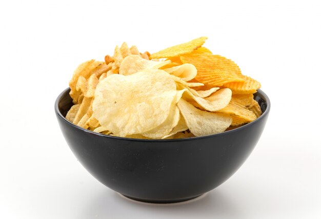 pile salty snack bowl tasty