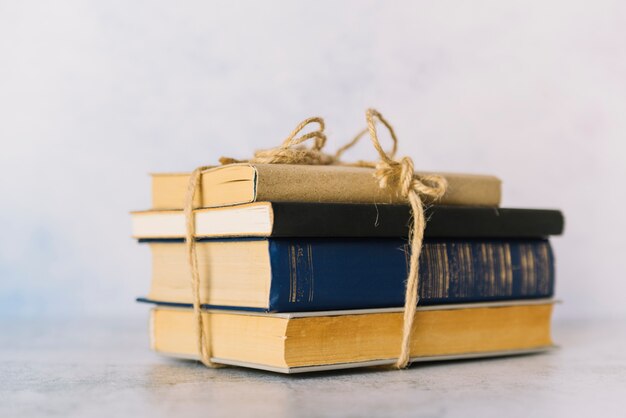 Pile of tied books