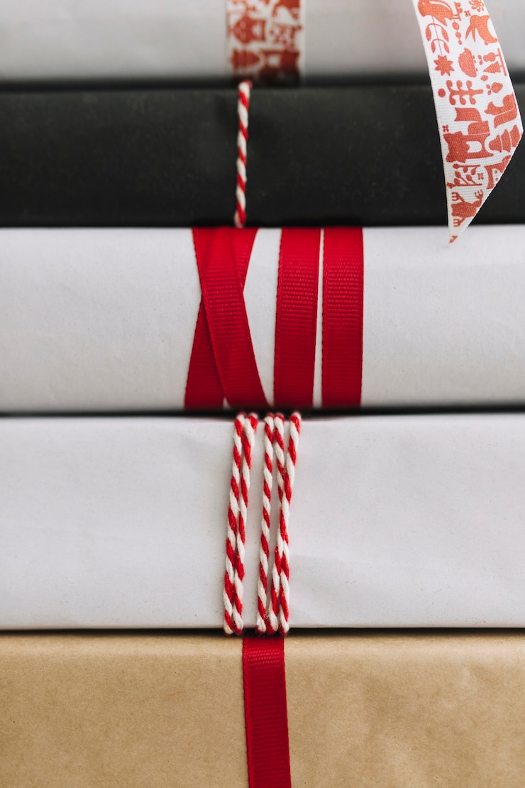 Free Photo pile of various gift boxes 