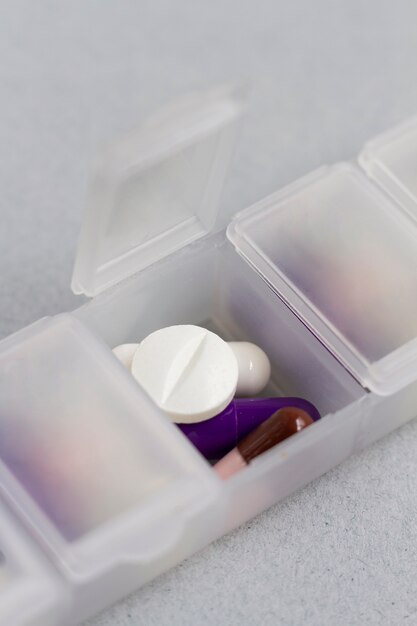 pill box arrangement still life