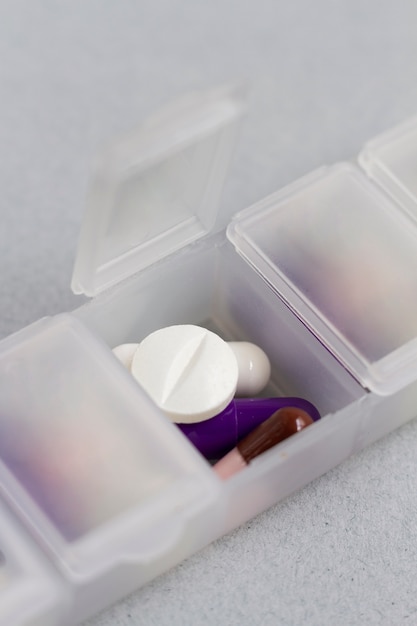 Pill box arrangement still life