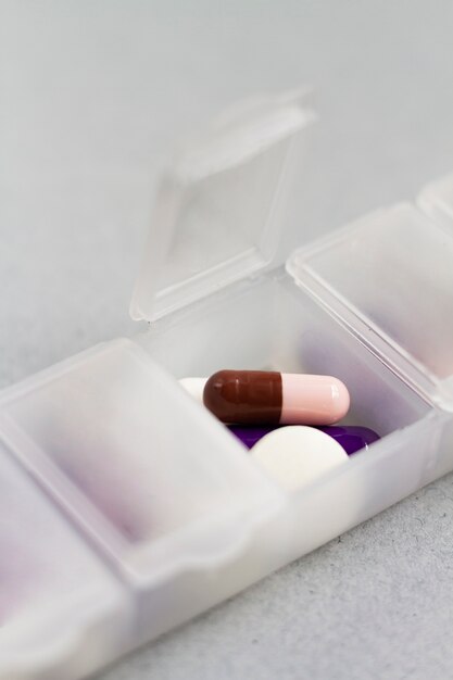 pill box arrangement still life