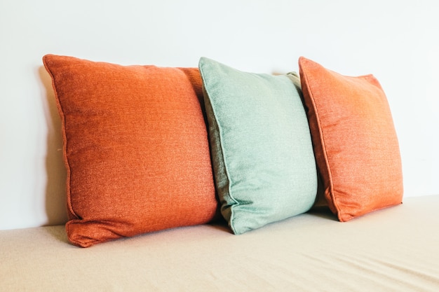 Free photo pillow on sofa