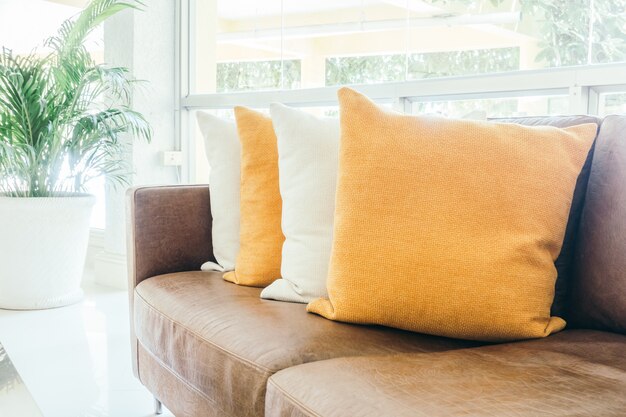 Pillow on sofa