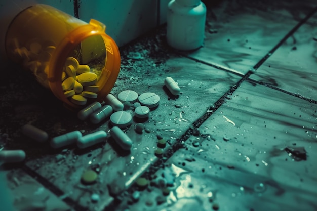 Pills in dark environment