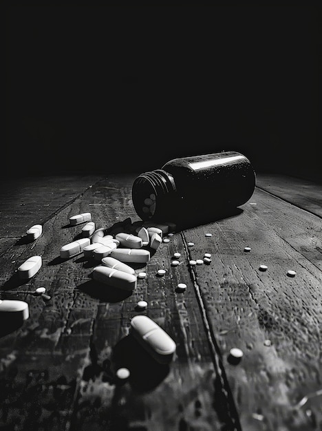 Pills in dark environment