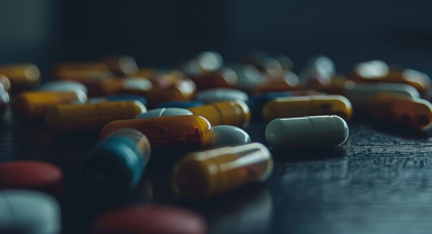 Pills in dark environment