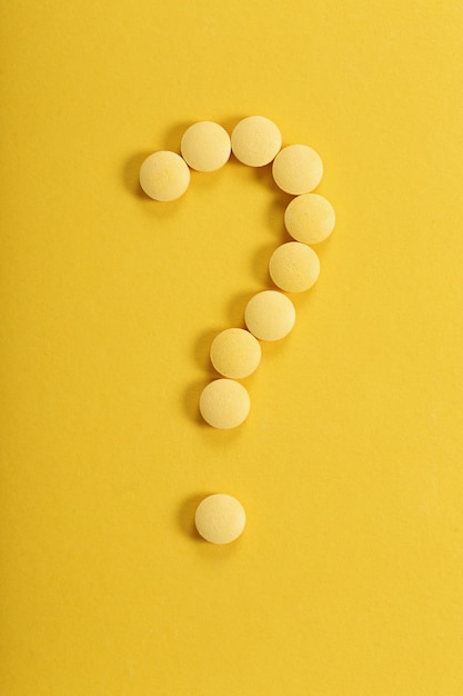 Pills in question mark shape