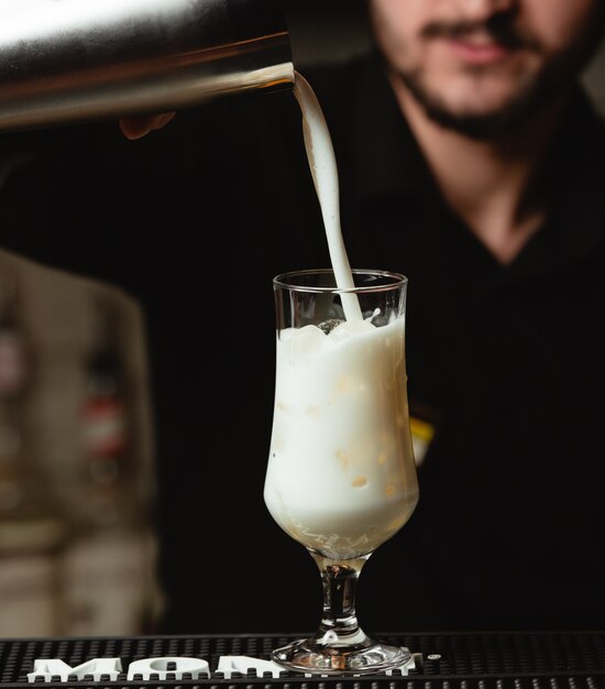 pinacolada cocktail in long glass