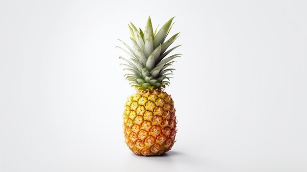 Free photo a pineapple on a white background