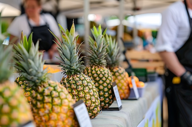 Foto gratuita ananas pronti per la vendita