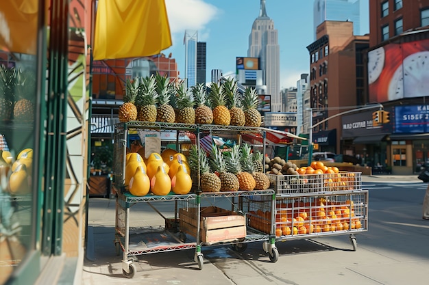 Foto gratuita ananas pronti per la vendita