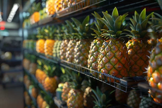 Foto gratuita ananas pronti per la vendita