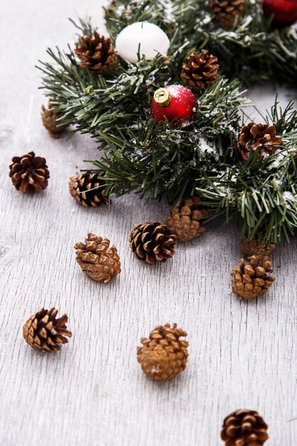 Pinecones and fir