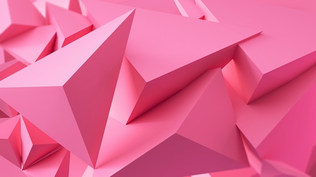 Foto gratuita struttura geometrica elegante 3d rosa