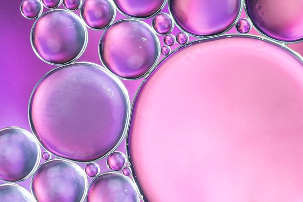 Pink abstract background with bubbles