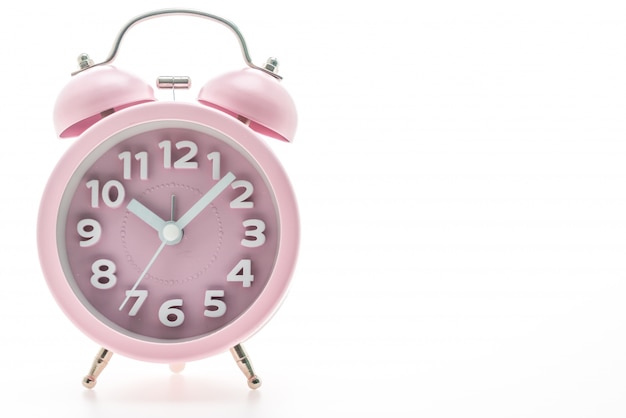 Pink alarm clock