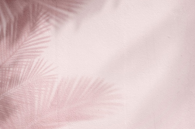 Free photo pink background with palm tree