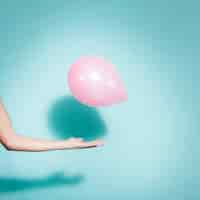 Free photo pink balloon party