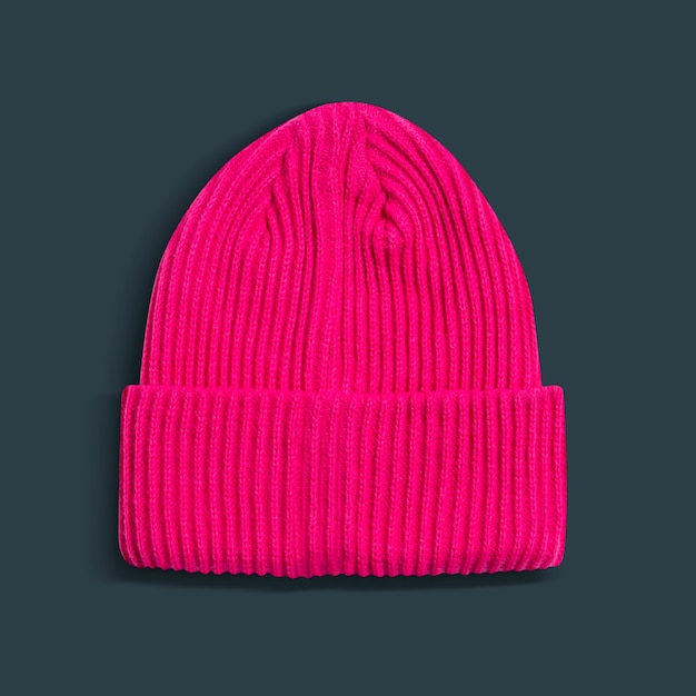 Pink beanie with cuff women’s winter accessories