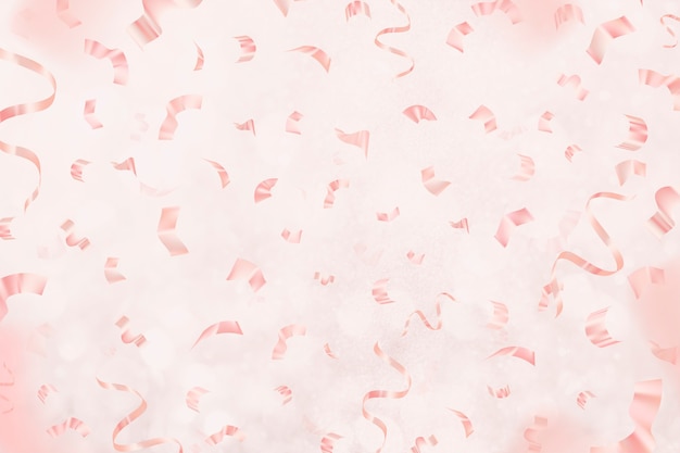 인사말 카드 배경 핑크 생일 3D 리본