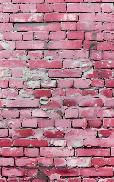 Free photo pink brick wall surface texture