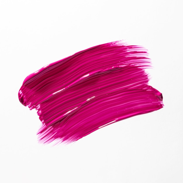 Pink brush stroke with on background