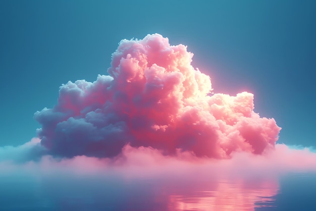 pink cloud in the sky AI generated