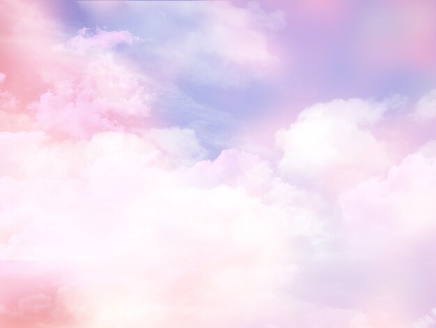 ピンクの曇り空