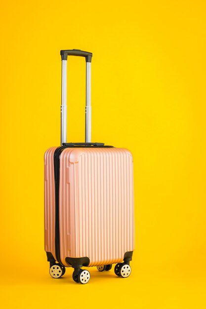 輸送旅行のためのピンク色の荷物または手荷物バッグの使用