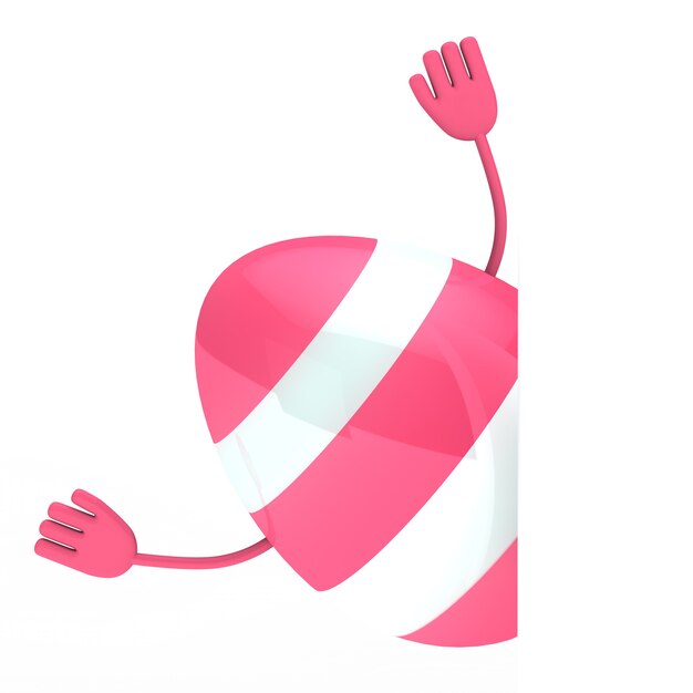 Pink egg with arms