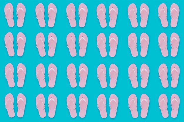 Pink flip flop pattern for summer