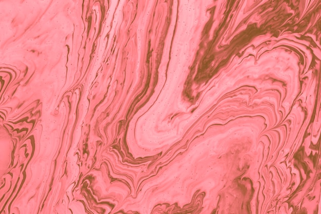 ピンクの液体アクリル注ぐ絵画