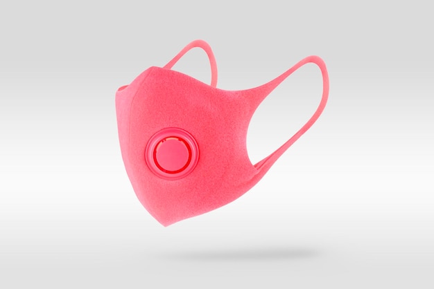 Free photo pink foam mask with valve design element