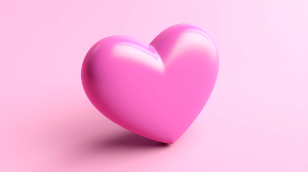 Free photo pink heart in studio