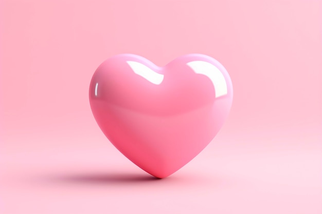 Free photo pink heart in studio