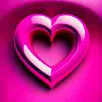 Free photo a pink heart with the word love on it