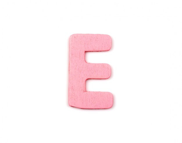 Pink letter e
