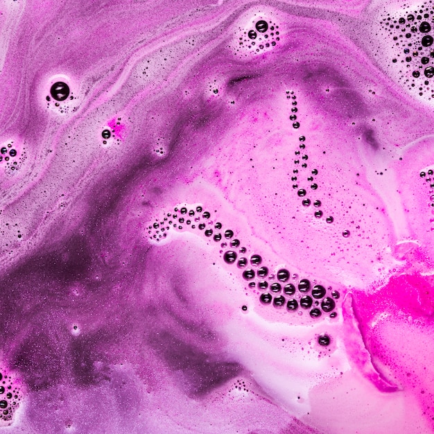 Pink liquid with light foam