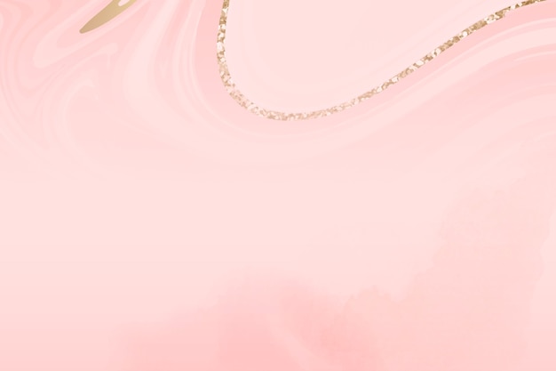 Free photo pink marble wave background with gold lining