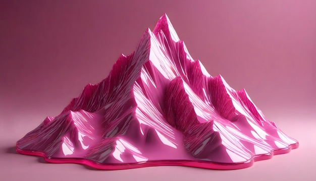 暗い背景のピンクの山
