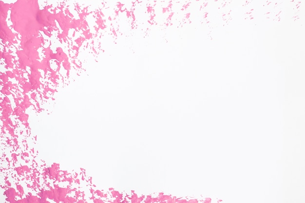 Free photo pink paint on white