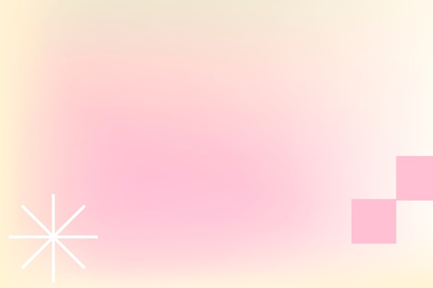 レトロなボーダーと抽象的なメンフィススタイルのピンクのパステルグラデーションの背景