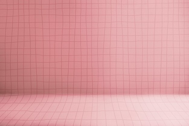 Pink product backdrop, grid pattern shelf