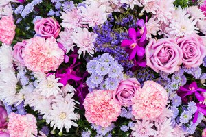Rosa e fiori viola