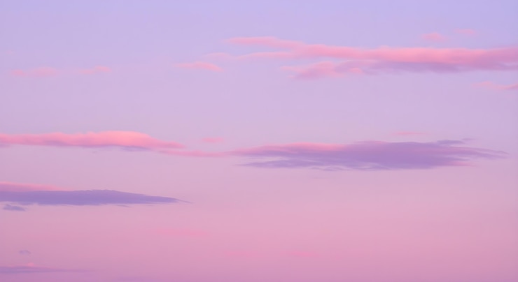 無料Photo ピンクと紫の夕暮れの空と雲