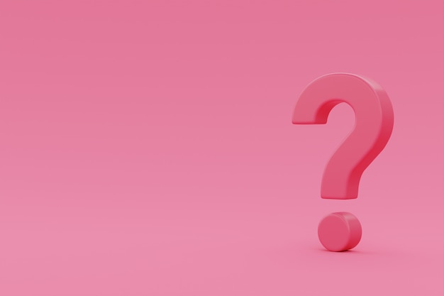 Free photo pink question mark